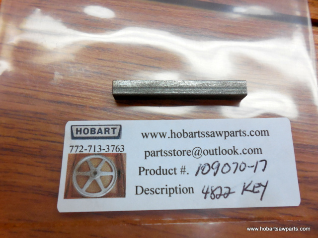 Drive Shaft Sleeve Key for Hobart 4822 Meat Grinders. Replaces 109070-17